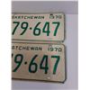 Image 3 : Saskatchewan License Plate - 1970 - Farm Plate Set