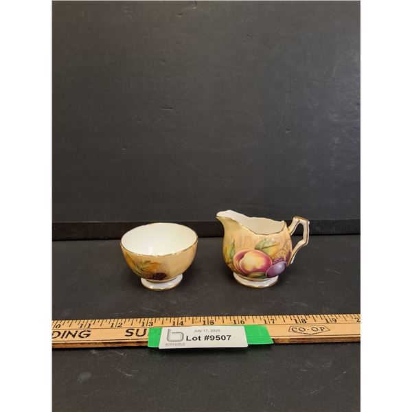Ansley "N Brunt"  Creamer & Sugar Bowl Set