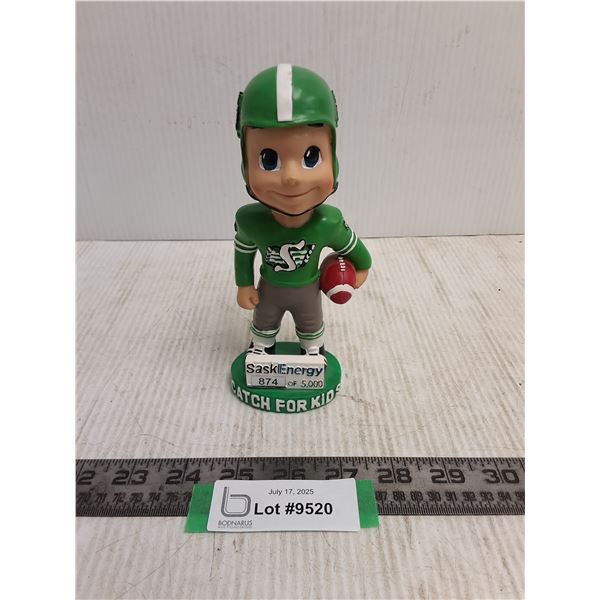 SaskEnergy "Catch For Kids" Roughrider Bobble-head