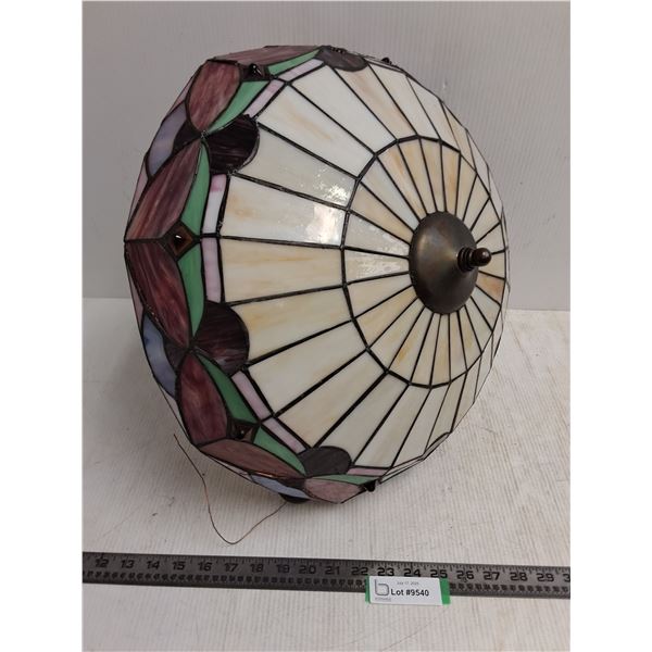"Tiffany Style" Stained Glass Light Fixture - Untested - 18" Dia x 22" Height - PICK UP ONLY