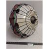 Image 1 : "Tiffany Style" Stained Glass Light Fixture - Untested - 18" Dia x 22" Height - PICK UP ONLY