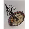 Image 2 : "Tiffany Style" Stained Glass Light Fixture - Untested - 18" Dia x 22" Height - PICK UP ONLY