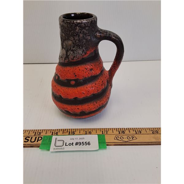 West Germany Fat Lava Vase - 6" Tall