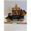 Image 1 : Vintage Ford Model T Light-Up Car w/Decanter & (6) Amber Shot Glasses Set - Front Grill Needs TLC
