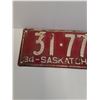 Image 2 : Saskatchewan License Plate - 1934