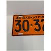 Image 2 : Saskatchewan License Plate - 1939