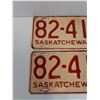Image 2 : Saskatchewan License Plate - 1940 Matching Pair of Plates