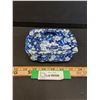 Image 1 : Victoriaware Reproduction Flow Blue Ironstone Lidded Soap Dish - 6" x 4.5"