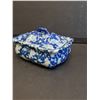 Image 4 : Victoriaware Reproduction Flow Blue Ironstone Lidded Soap Dish - 6" x 4.5"
