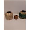Image 2 : (4) Pottery Potpourri Artisan Pots - Assorted Sizes