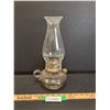 Image 1 : Antique White Star Oil Finger Lamp w/Hurricane - 13" Tall