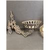 Image 3 : Venus Lamp Works Oil Lamp w/(2) Hurricanes (Fits in Wall Mount) & Cast Iron Lamp Wall Mount
