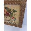 Image 4 : Vintage Style Frame w/Religous Quote - Some Wear, as Pictured - 23.5" x 16.5"