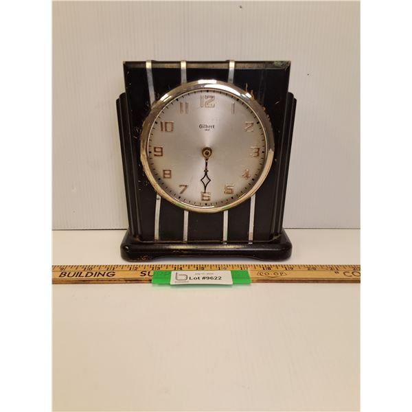 Gilbert Antique Mantle Clock - Needs TLC -  - 9" x 8.5" x 3"