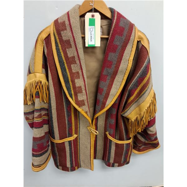 # Pioneer Wear Wool & Leather Jacket - Size Large