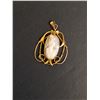Image 4 : Vintage Cameo 10K Necklace Pendant - 1" x 1.25"