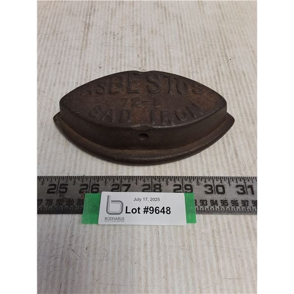 Antique Asbestos 72-3 Sad Iron