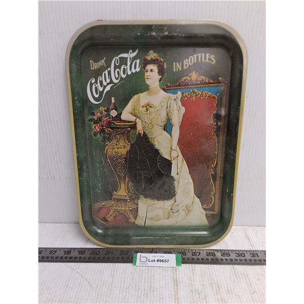 Vintage Coca-Cola Metal Serving Tray - 11" x 15"