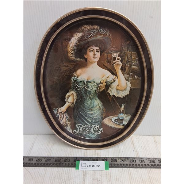 Vintage Pepsi-Cola Metal Serving Tray - 11.5" x 14.5"