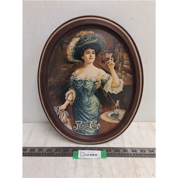Vintage Pepsi-Cola Metal Serving Tray - 11.5" x 14.5"