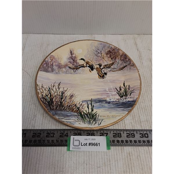 Hand Painted Decorative Plate - Artist: Donna-Val Hodgins 1998