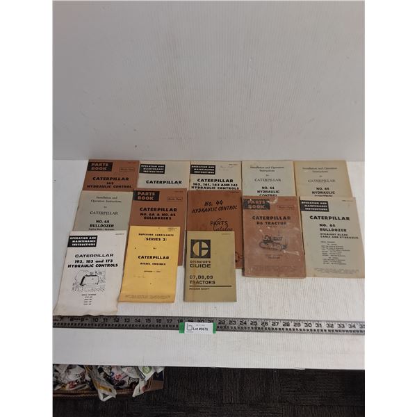 (13) Vintage Caterpillar Instruction Manuals