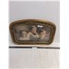 Image 1 : Antique Framed Convex Glass Wall Picture - 23" x 15"