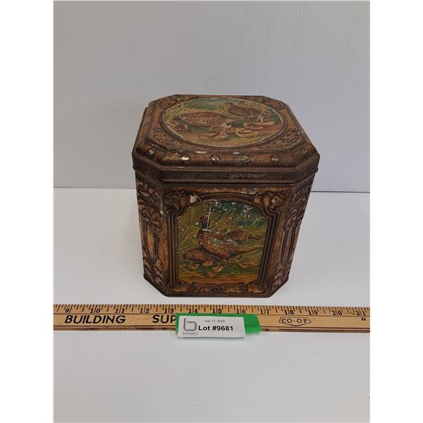 Colman's Fine Mustard Tin Bulls Head - Logo Under Lid - 7" x 7"