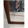 Image 3 : Antique Dresser Beveled Mirror w/Wood Frame - 18" x 22"