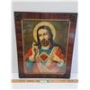 Image 1 : Religious Jesus Picture in Frame - 20" x 24"