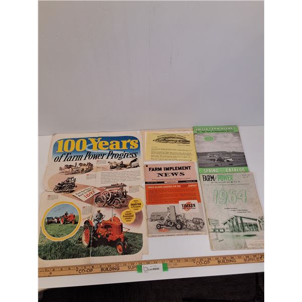 Vintage Farming Magazines/Booklets & Case Foldout Poster