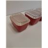 Image 2 : (3) PYREX Red Refrigerator Dishes w/Lids - 1.5 Cups
