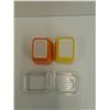 Image 3 : (2) PYREX Yellow and Orange Refrigerator Dishes w/Lids - 1.5 Cups