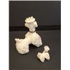 Image 5 : Vintage Spaghetti Porcelain Poodles - 4.5" & 1.5" Tall - Made in Japan - Small Poodle Has Ship on He
