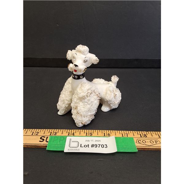 Vintage Spaghetti Porcelain Poodle - 4.5" Tall - Made in Japan