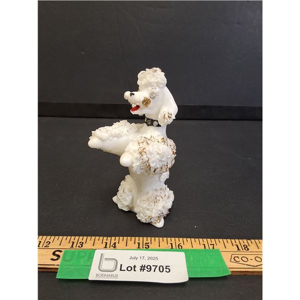 Vintage Spaghetti Porcelain Poodle - 5" Tall - Made in Japan