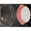 Image 4 : PYREX Pink Daisy Casserole Dish - 1.5 Quart Oval Dish w/Lid