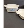 Image 3 : Corningware Blue Corn Flower Casserole Dish Set - No Lids