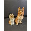Image 4 : (2) Collie Dog Figurines - 7" & 5" Tall