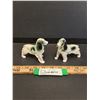 Image 1 : (2) Cocker Spaniel Dog Ceramic Figurines - 3.5" x 4" - Made in Occupied Japan