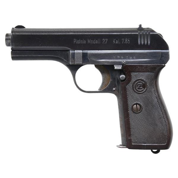 GERMAN OCCUPATION CZ27 SEMI-AUTOMATIC PISTOL.