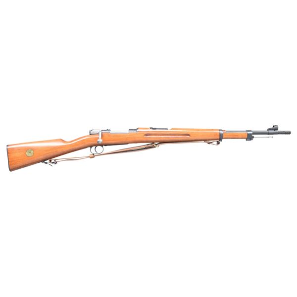 SWEDISH HUSQVARNA M38B MAUSER BOLT ACTION RIFLE.