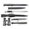 Image 1 : 2 WWII GERMAN BAYONETS, HJ KNIFE AND BINOCULARS