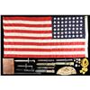 Image 2 : 4 US BAYONETS, 1 FIGHTING KNIFE, FLAG AND MORE.