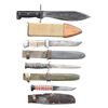 Image 1 : GROUPING OF FOUR INTERESTING US MILITARY KNIVES.