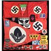 Image 1 : WWII GERMAN ARM BANDS, FLAGS, CLOTH INSIGNIA, AND