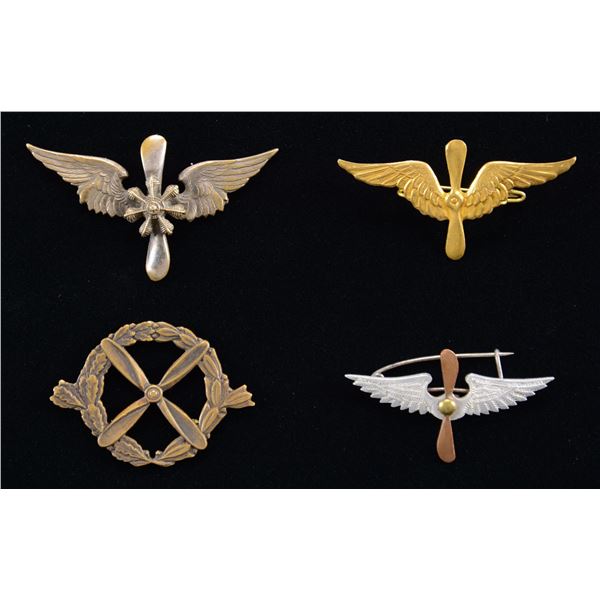 LOT OF WWI ERA INSIGNIAS & PINS.