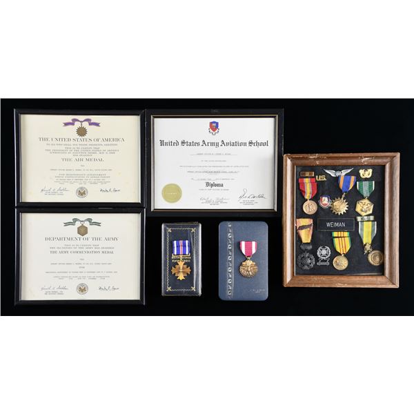 VIETNAM HELICOPTER PILOT'S MEDAL GROUP.