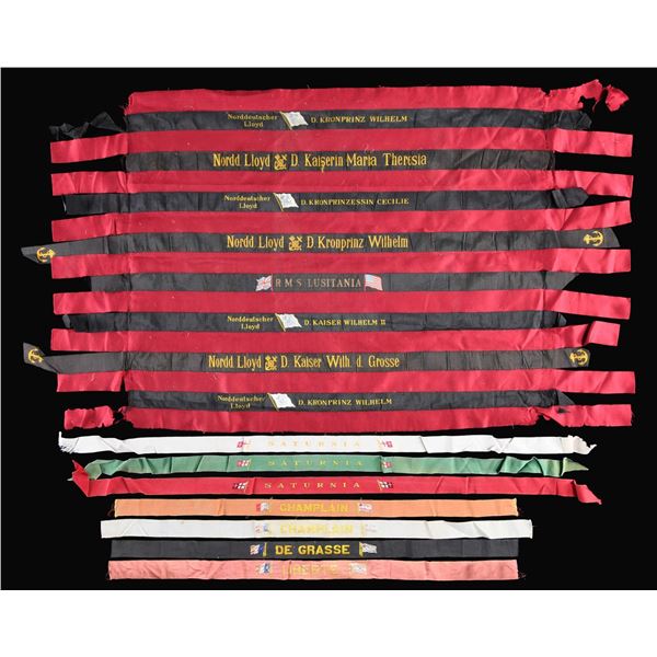 MARITIME CAP TALLY GROUP INCLUDING RMS LUSITANIA.