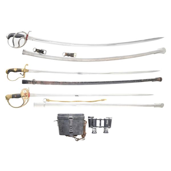 3 FOREIGN SWORDS AND BINOCULARS